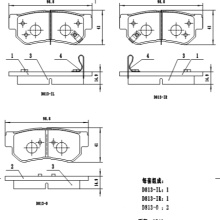 D813 rear disc brake pads auto brake pads for Hyundai brakes pad for Hyundai